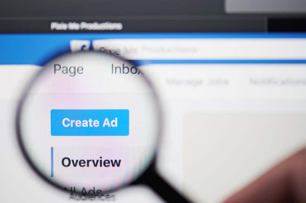 Creating ad on facebook page