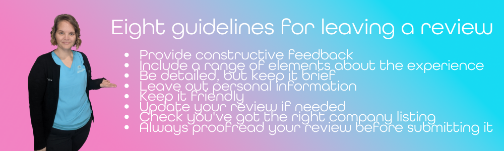 Eight guidelines for leaving a review