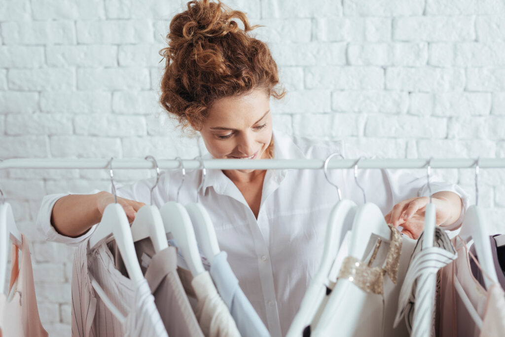 A Woman Choosing Clothes