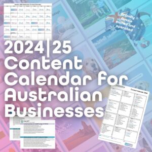 2024|25 Content Calendar for Australian Businesses