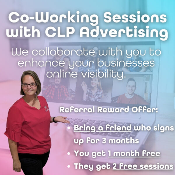 Co-Working Sessions with CLP Advertising - Referral Reward Offer.