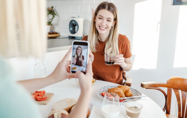 Photo of two ladies who Create high-quality content. 