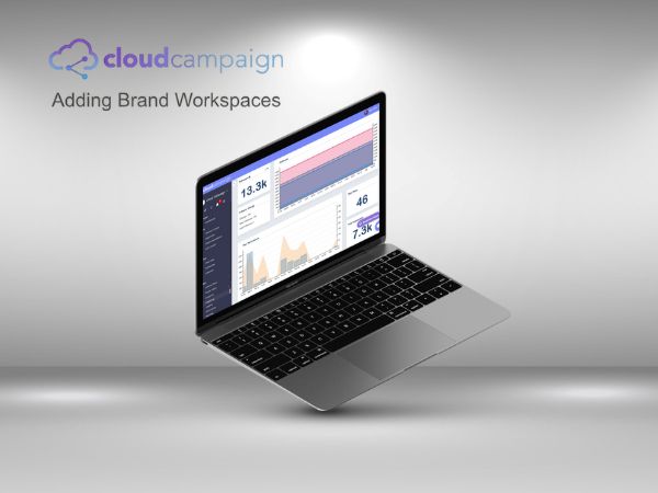 Image of a laptop with a cloudcampaign screen.